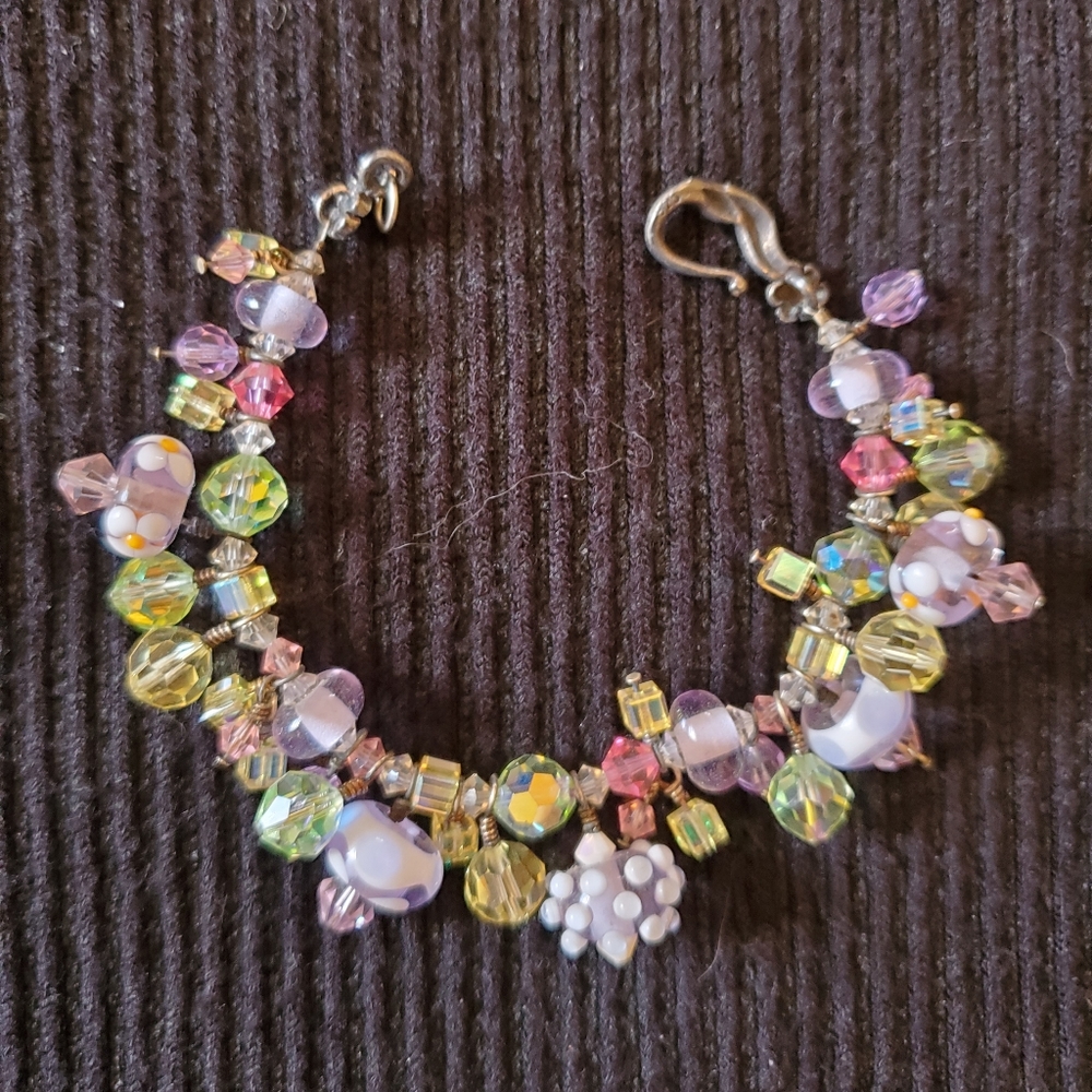 Pastel Hand Made Charm Bracelet Easter